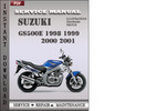 Thumbnail Suzuki GS500E 1998 1999 2000 2001 Factory Service Repair Manual Download