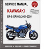 Thumbnail Kawasaki ER-5 (ER500) 2001-2005 Service Repair Manual PDF Thumbnail Kawasaki ER-5 (ER500) 2001-2005 Service Repair Manual PDF