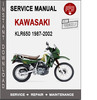 Thumbnail Kawasaki KLR650 1987-2002 Service Repair Manual PDF Thumbnail Kawasaki KLR650 1987-2002 Service Repair Manual PDF