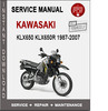 Thumbnail Kawasaki KLX650 KLX650R 1987-2007 Service Repair Manual PDF Thumbnail Kawasaki KLX650 KLX650R 1987-2007 Service Repair Manual PDF