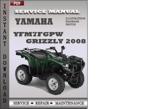 Product picture Yamaha YFM7FGPW Grizzly 2008 Factory Service Repair Manual Download