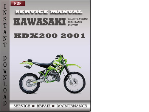 Product picture Kawasaki KDX200 2001 Factory Service Repair Manual Download