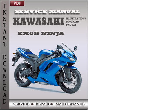 Product picture Kawasaki ZX6R Ninja Factory Service Repair Manual Download