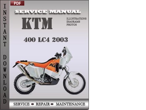 Product picture KTM 400 LC4 2003 Factory Service Repair Manual Download