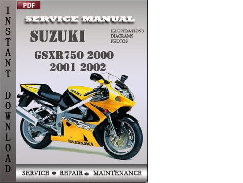 Product picture Suzuki GSXR750 2000 2001 2002 Factory Service Repair Manual Download