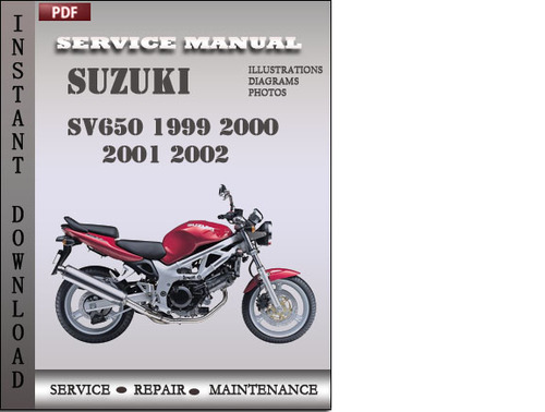 Product picture Suzuki SV650 1999 2000 2001 2002 Factory Service Repair Manual Download