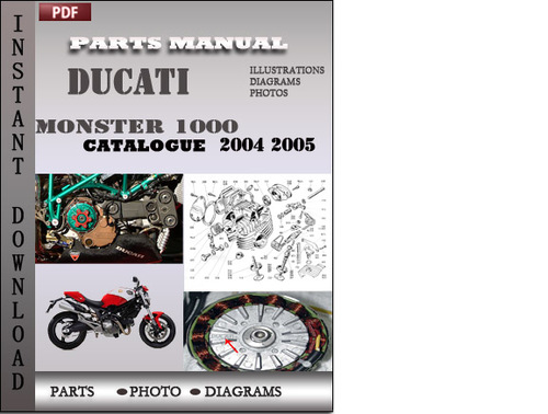 Product picture Ducati Monster 1000 2004 2005 Parts Manual Catalog PDF Download