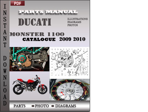 Product picture Ducati Monster 1100 2009 2010 Parts Manual Catalog PDF Download