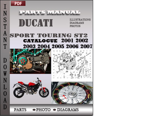 Product picture Ducati Sport touring ST2 2001 2002 2003 2004 2005 2006 2007 Parts Manual Catalog PDF Download