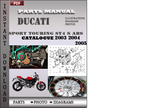 Product picture Ducati Sport touring ST4 S ABS 2003 2004 2005 Parts Manual Catalog PDF Download