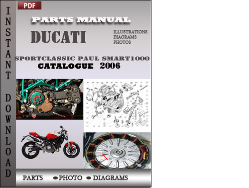Product picture Ducati Sportclassic Paul Smart1000 2006 Parts Manual Catalog PDF Download