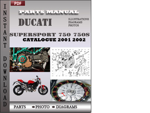 Product picture Ducati Supersport 750 750S 2001 2002 Parts Manual Catalog PDF Download