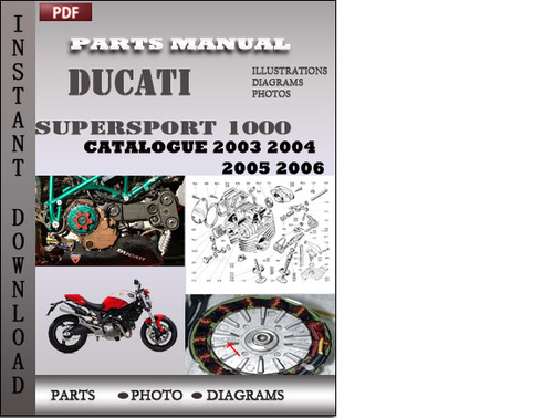 Product picture Ducati Supersport 1000 2003 2004 2005 2006 Parts Manual Catalog PDF Download