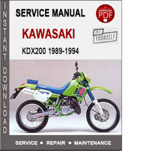 Product picture Kawasaki KDX200 1989-1994 Service Repair Manual PDF