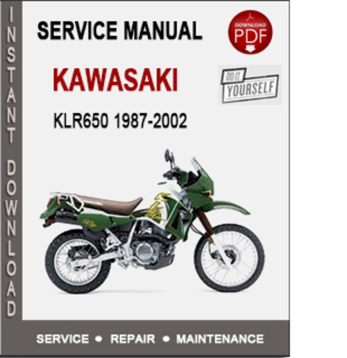Product picture Kawasaki KLR650 1987-2002 Service Repair Manual PDF