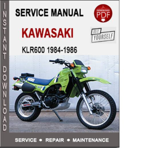 Product picture Kawasaki KLR600 1984-1986 Service Repair Manual PDF