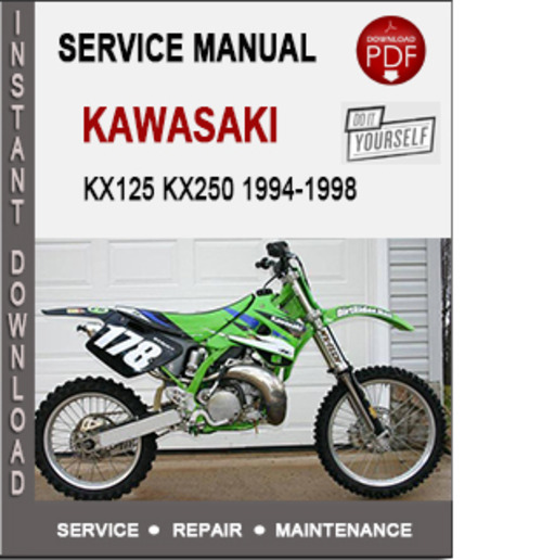 Product picture Kawasaki KX125 KX250 1994-1998 Service Repair Manual PDF