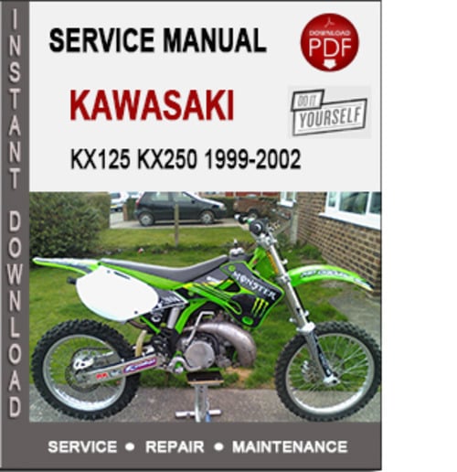 Product picture Kawasaki KX125 KX250 1999-2002 Service Repair Manual PDF