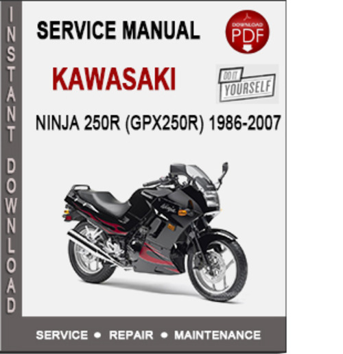 Product picture Kawasaki Ninja 250R (GPX250R) 1986-2007 Service Repair Manua