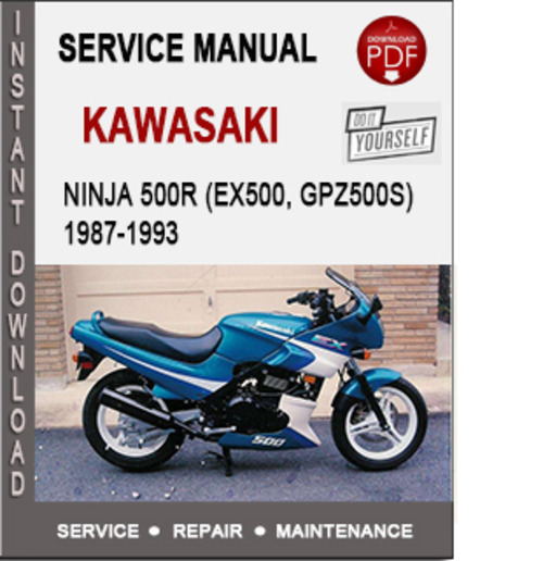 Product picture Kawasaki Ninja 500r (EX500, GPZ500S)1987-1993 Service Manual