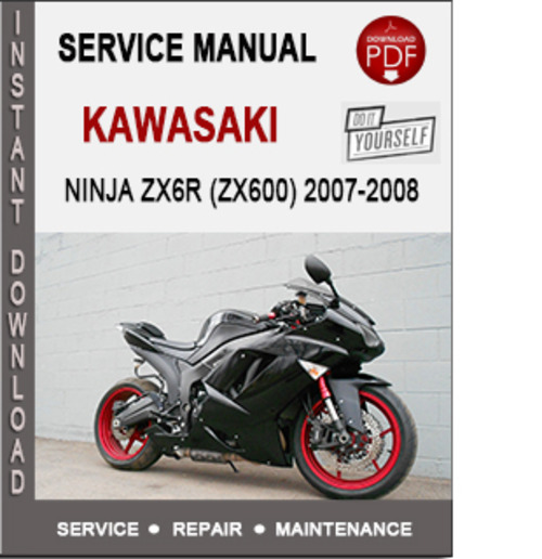 Product picture Kawasaki Ninja ZX6R (ZX600) 2007-2008 Service Repair Manual 