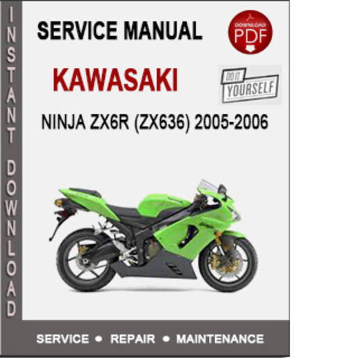 Product picture Kawasaki Ninja ZX6R (ZX636) 2005-2006 Service Repair Manual 