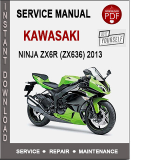Product picture Kawasaki Ninja ZX6R (ZX636) 2013 Service Repair Manual PDF