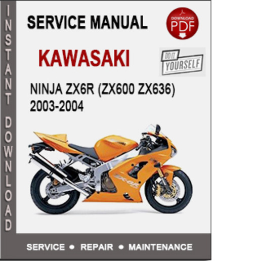 Product picture Kawasaki Ninja ZX6RR 2003-2004 Service Repair Manual PDF